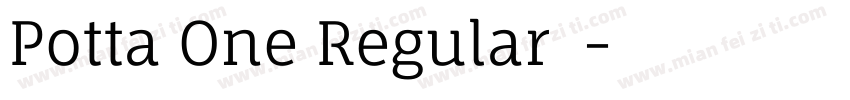 Potta One Regular两面字体转换